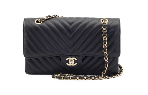 chanel black chevron flap medium bag|Chanel classic flap shoulder bag.